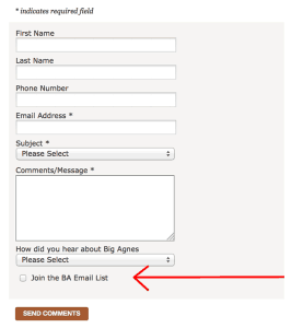 add an opt-in box to your contact form