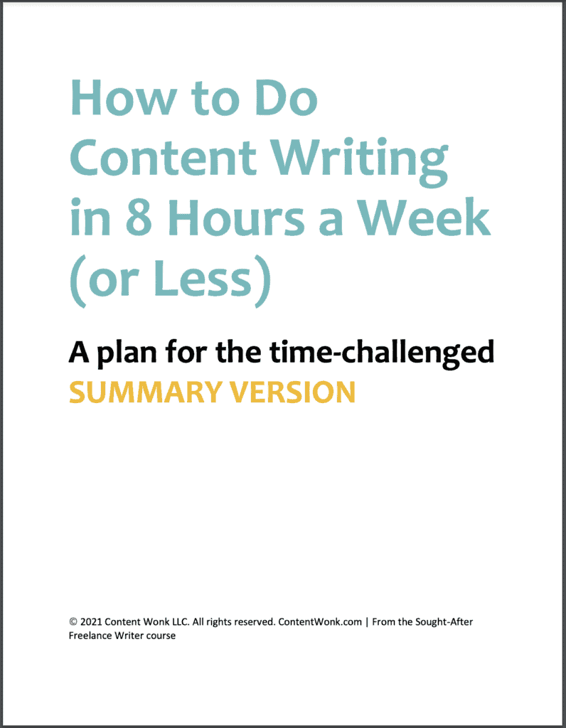 How to do freelance content writing part-time